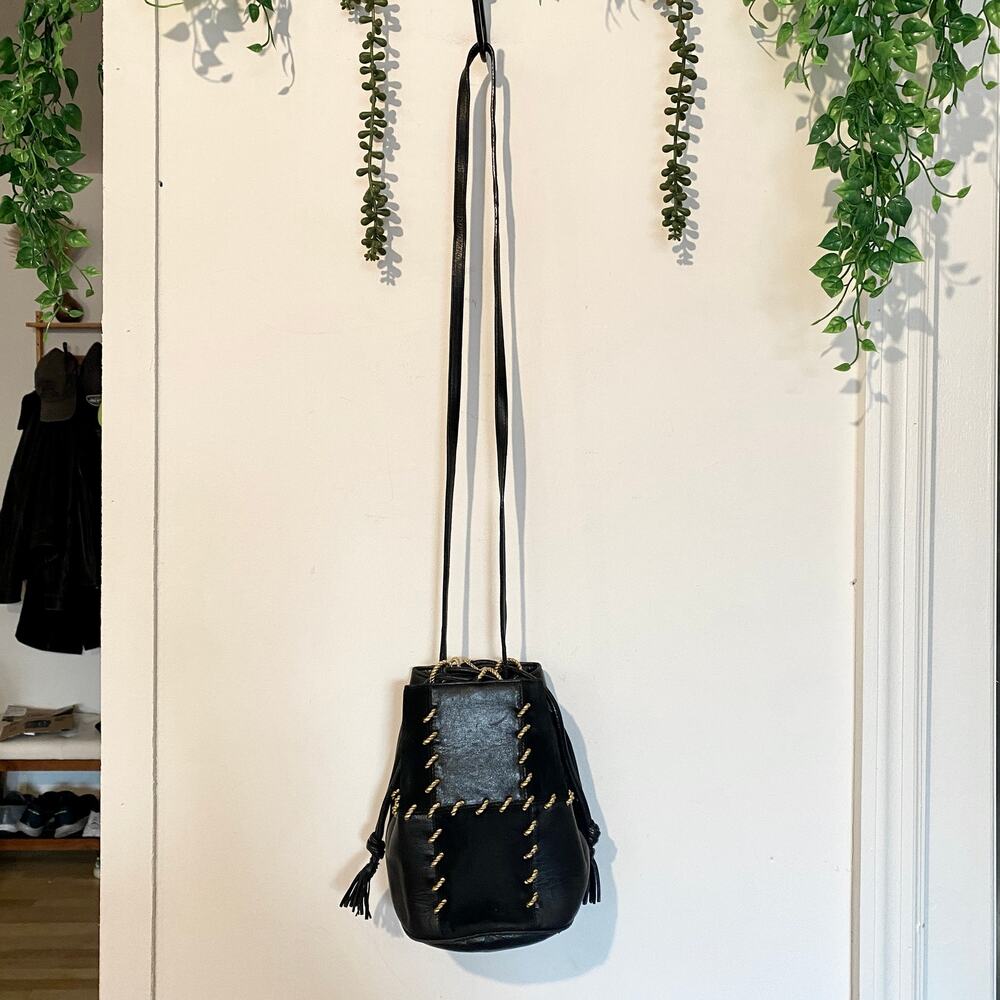 Salvatore Ferragamo Patchwork Small Bag Black Lea… - image 2